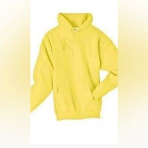 yellow Hanes sweatshirt -size mens XL(worn once costume Ariana Grande)